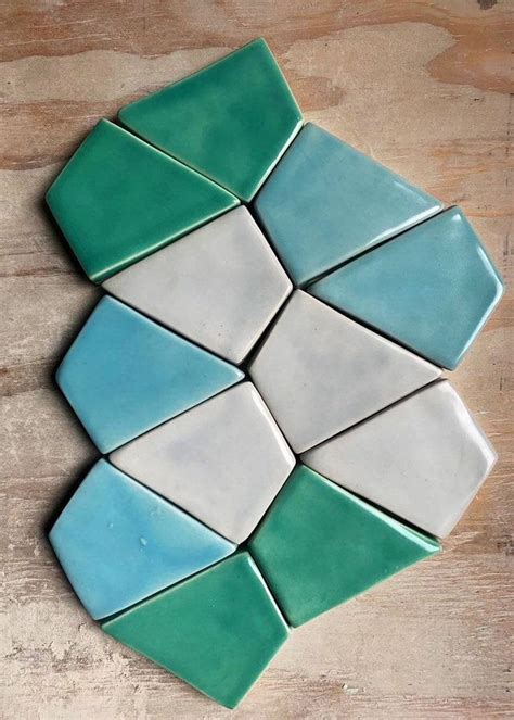 3x4 Geometric Kite Handmade Ceramic Tile Kitchen Backsplash 1 - Etsy | Handmade ceramic tiles ...
