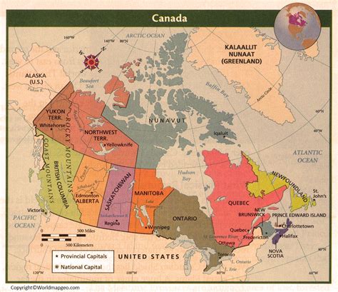 Canada Political Map with USA [Canadian Political Map]