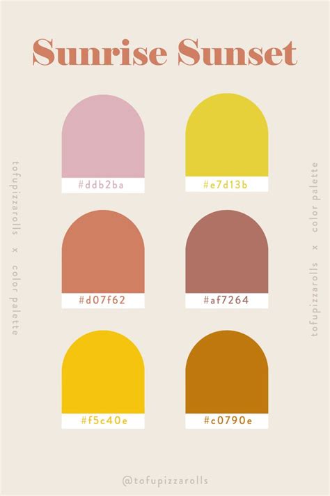 Sunrise Sunset Color Palette in 2021 | Color palette, Pantone colour ...