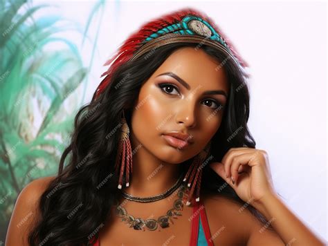Premium AI Image | Beautiful native women tribal warriors