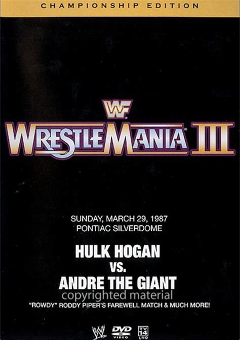 WWE: Wrestlemania III (DVD 1987) | DVD Empire