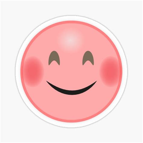 "Happy Pink Face Emoji" Sticker for Sale by Deegital18 | Redbubble