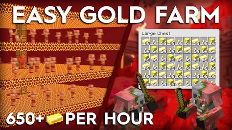 Minecraft Gold Farm for 1.20+ - Easy and Efficient Build Design - YouTube