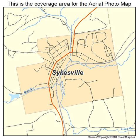 Aerial Photography Map of Sykesville, PA Pennsylvania