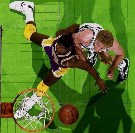 Magic And Larry Battle Under The Boards | Larry bird, Magic johnson, Sports