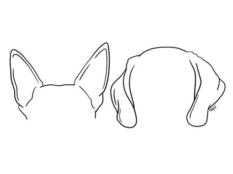 Custom Pet Ear Outline Drawing Dog Ear Drawing Cat Ear - Etsy | Dog tattoos, Cat outline tattoo ...