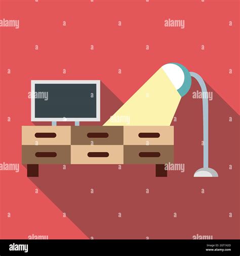 TV and lamp icon, flat style Stock Vector Image & Art - Alamy