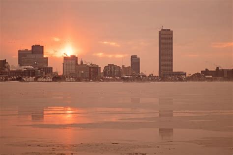 Buffalo, NY Skyline Sunrise: Video And Photos (From Fort Erie, Ontario)