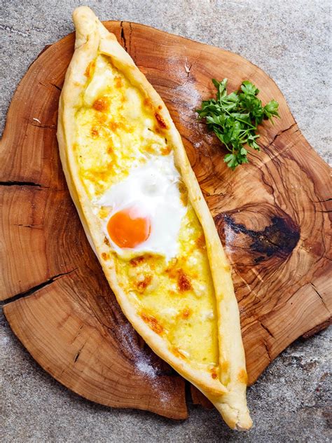 Turkish cheese pide with egg (Peynirli yumurtalı pide) | Recipe | A ...