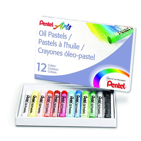 Pentel Arts Oil Pastels, 12 Color Set (PHN-12) 12 Count - Walmart.com - Walmart.com