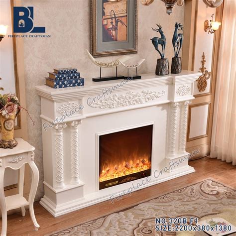 Electric Fake Fire Wooden Fireplace Mantel with Thermostatic Function - China Wooden Fireplace ...