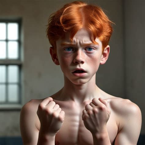 Terrified Ginger Boy in Prison Execution Room | Stable Diffusion Online
