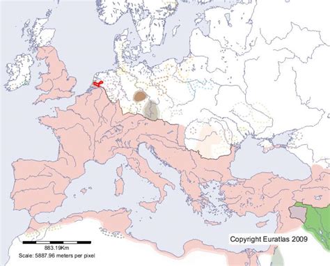 Euratlas Periodis Web - Map of Sicambri in Year 100