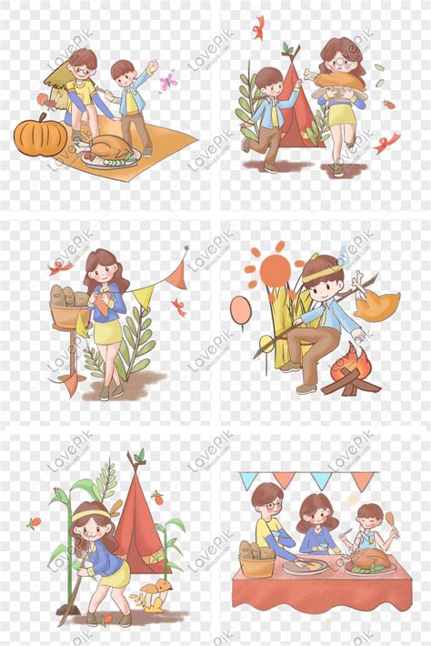 Hand Drawn Thanksgiving Cartoon Character Illustration, Hand Drawn ...