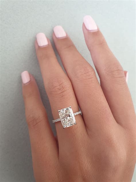 Elongated Cushion Cut Diamond Engagement Ring | Vintage engagement ...