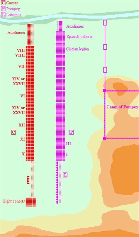 Map of the Battle of Pharsalus - Livius