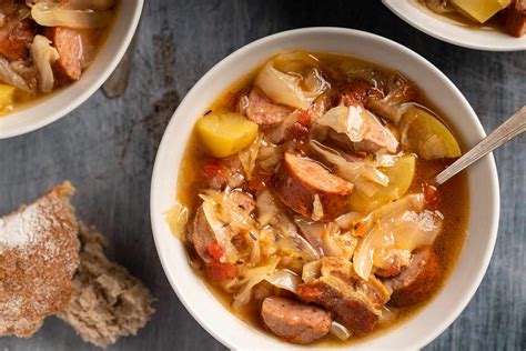 Slow Cooker Polish Sausage and Cabbage Soup Recipe