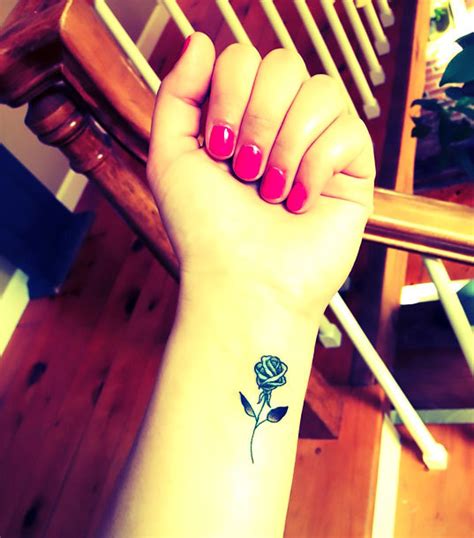 Small Rose on Wrist Tattoo Idea