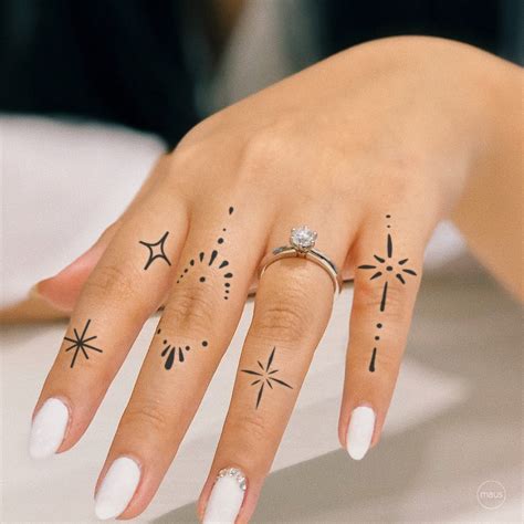 Set Finger Tattoos I Temporary Tattoo organic minimal ethno boho mini ...