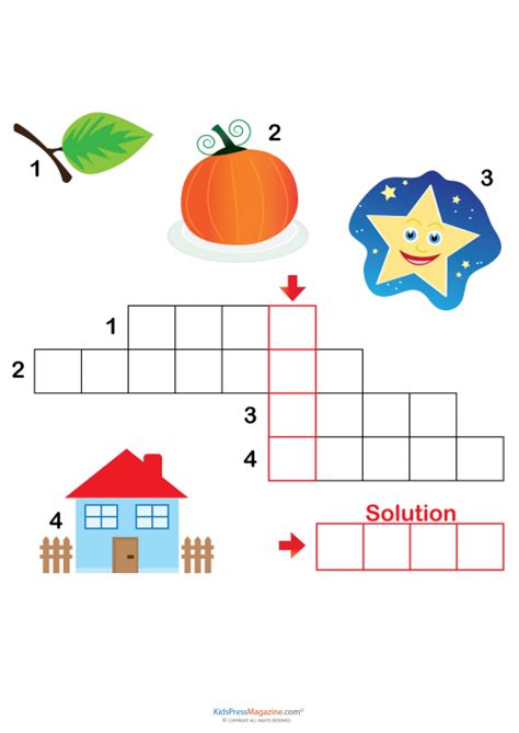 Easy Crossword Puzzle #1 - KidsPressMagazine.com