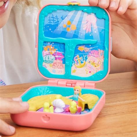 Polly Pocket Hidden Hideouts Mermaid Cove Compact Playset with Micro ...