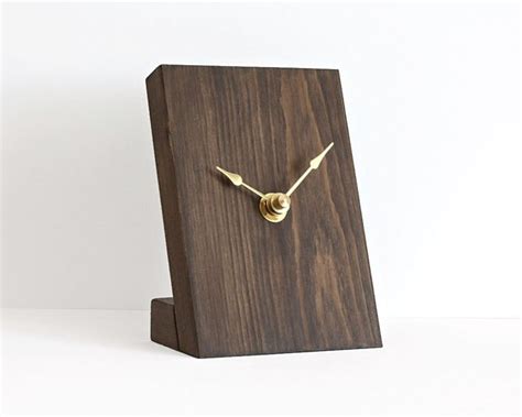 Minimalist Wood Desk Clock, Rustic Shelf Clock With Numbers Option ...