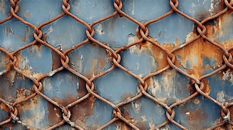 Premium AI Image | Rusty Chain Link Fence