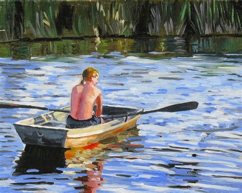 Rowing Boat Painting at PaintingValley.com | Explore collection of ...