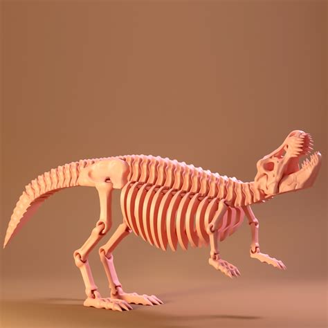 STL file Fully Articulated Dinosaur Skeleton Model・Design to download ...