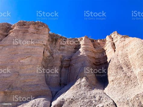 Ojo Caliente Nm Brown Clifts Vibrant Blue Sky Stock Photo - Download ...