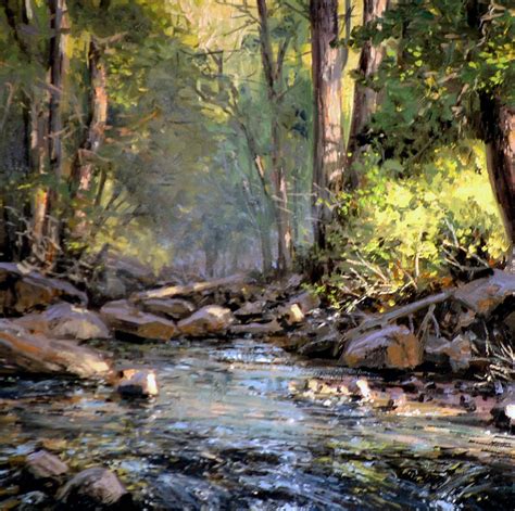 Michael Godfrey Recent Paintings: "Morning at Sligo Creek" 6x6