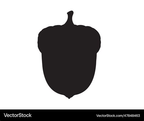 Acorn silhouette Royalty Free Vector Image - VectorStock