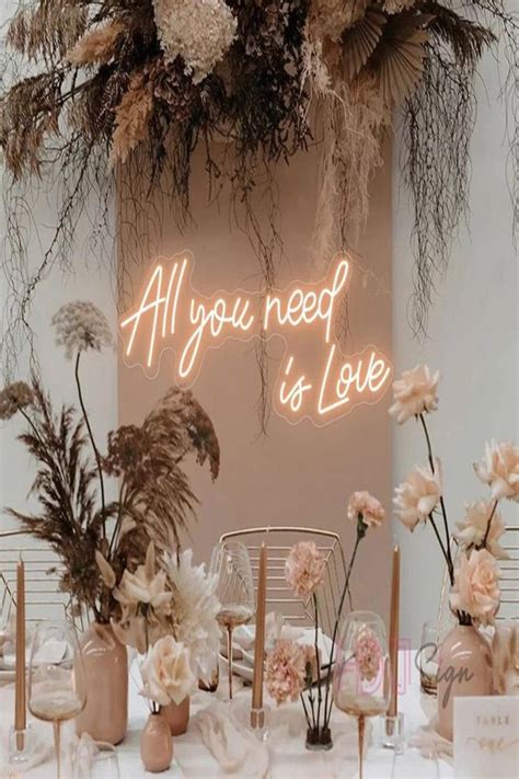 All you need is Love Neon Wedding Sign - Wedding Neon Signs | Neon ...