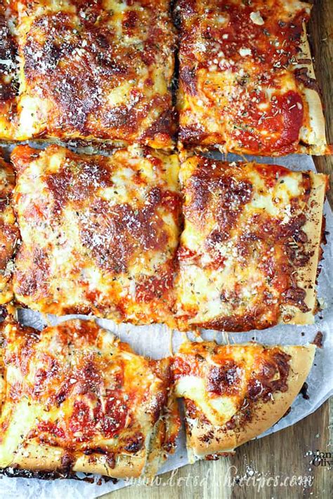 Sicilian Cheese Pizza | Let's Dish Recipes