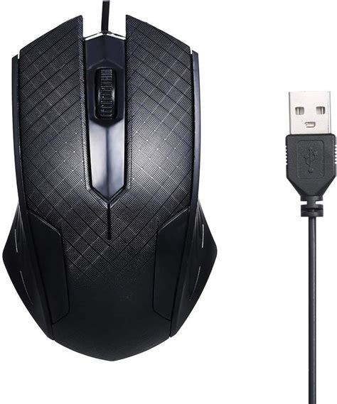 Amazon.com: 1600 dpi Mouse 3 Button USB Optical Wired Gaming Mouse with ...