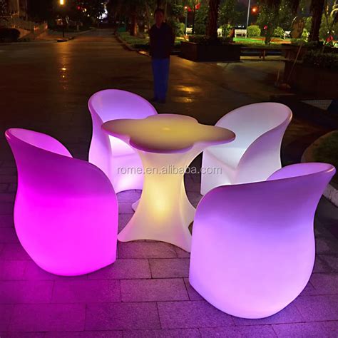 Waterproof Outdoor Glowing Led Light Up Table Patio Furniture - Buy ...