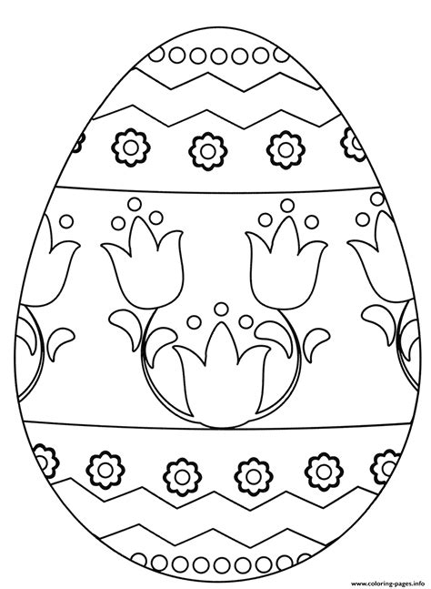 Easter Egg Flowers Coloring page Printable