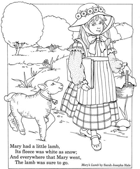 mary had a little lamb coloring pages - Google Search | Coloring pages, Coloring books, Nursery ...