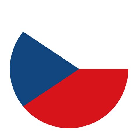 Czech Republic Flat Rounded Flag with Transparent Background 16328870 PNG