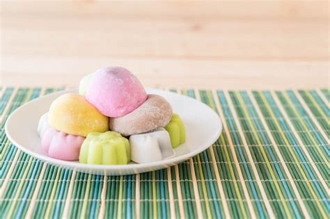 Free Photo | Colorful dessert mochi