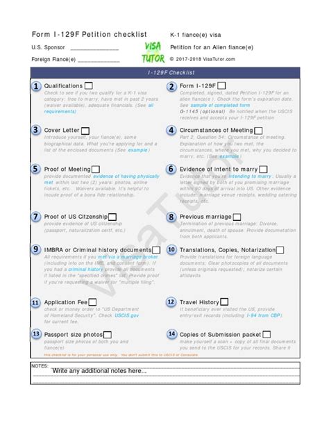 I 129F Checklist and Tips 1 | Government And Personhood | Government