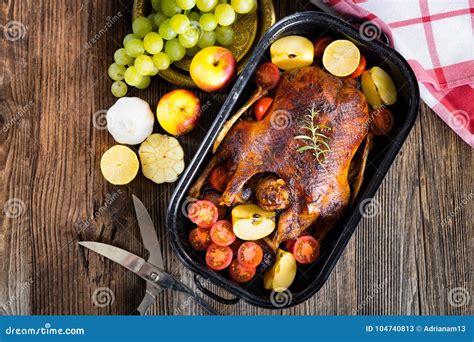 Marinated Homemade Roasted Duck Stock Image - Image of fried, holiday: 104740813