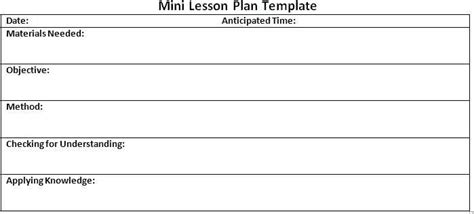 Mini Lesson Plan Template Beautiful Uft Lesson Plan Template – Uft Unit Plan Template Physica ...