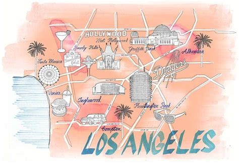 Los Angeles City Map Drawing