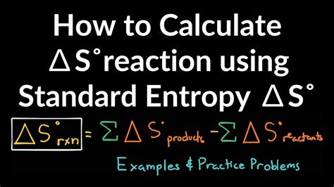 How to Calculate Standard Entropy of Reaction using Standard Entropy ...