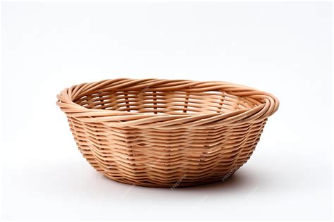 Premium AI Image | Empty basket isolated on white background