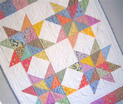 SCRAPPY STAR Quilt From Quilts by Elena 1930s Reproduction Fabrics Wall Hanging Table Runner ...