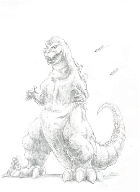 Godzilla 1954 for ~Movie-Man (Sketch) by kaijugroupie84 on DeviantArt