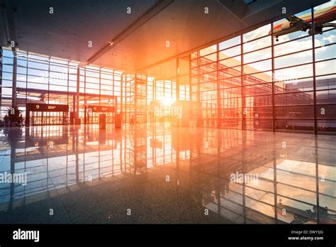 modern airport terminal and flight Stock Photo - Alamy