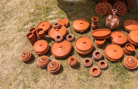 Premium Photo | Traditional clay pottery for sale